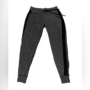 Old navy gray knit joggers with black stripe and drawstring top. Size XS